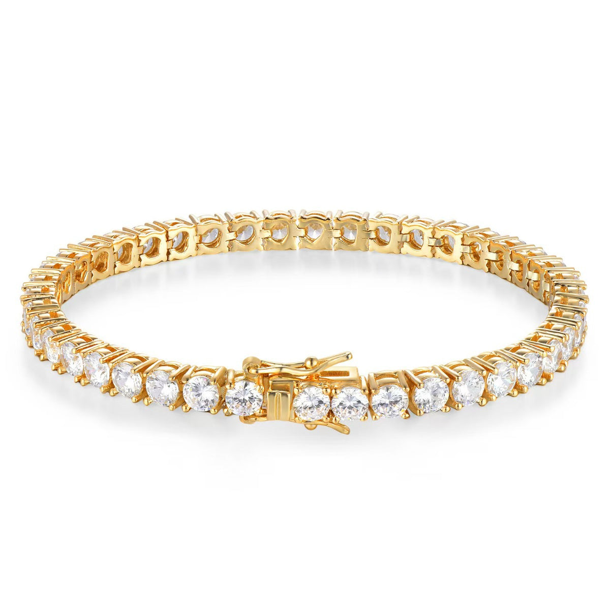 Copper Gold-Plated Zircon Bracelet