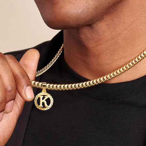 Hollow Letter Pendant Necklace