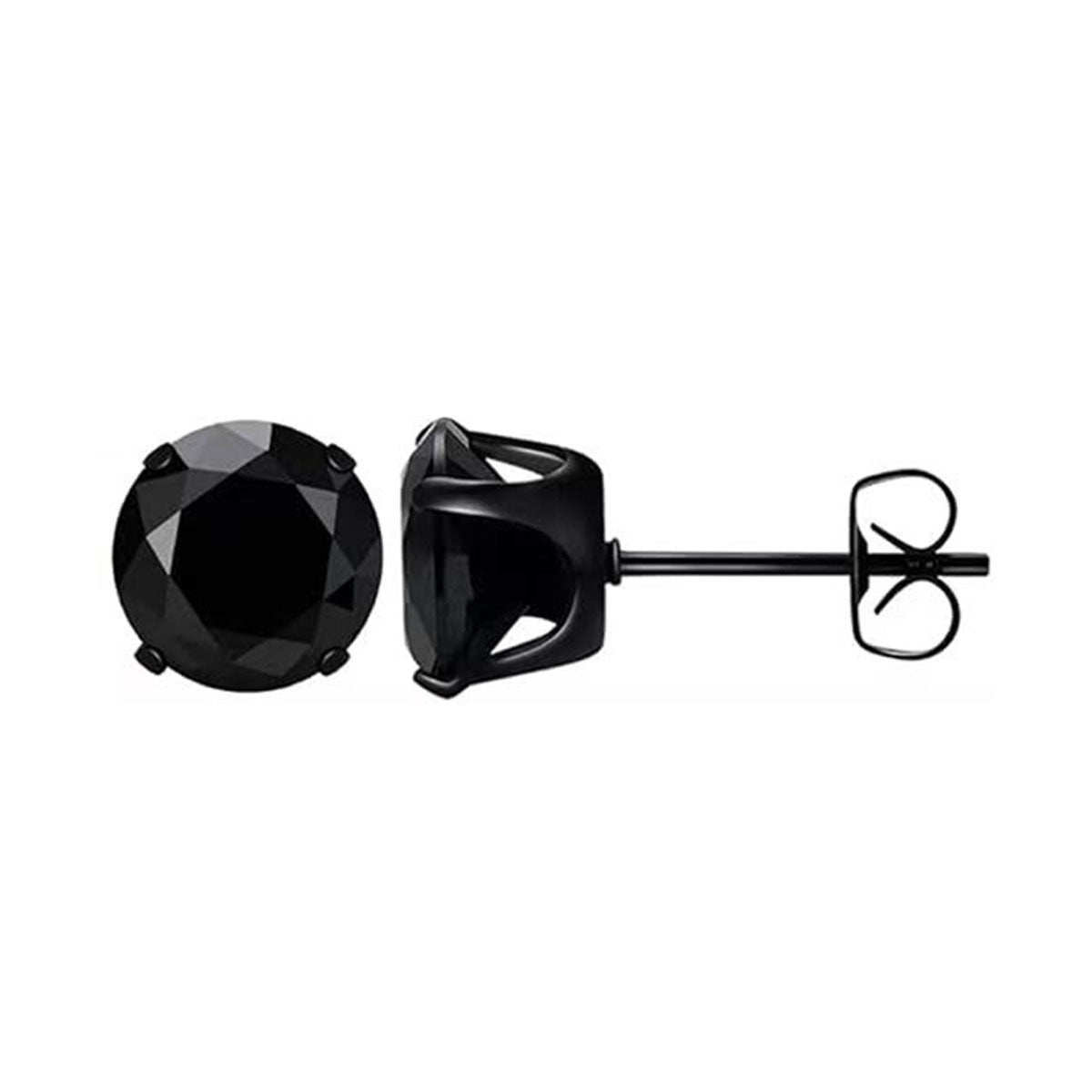 Four-Claw Zircon Stud Earrings — Elegant Sparkle, Everyday Wear