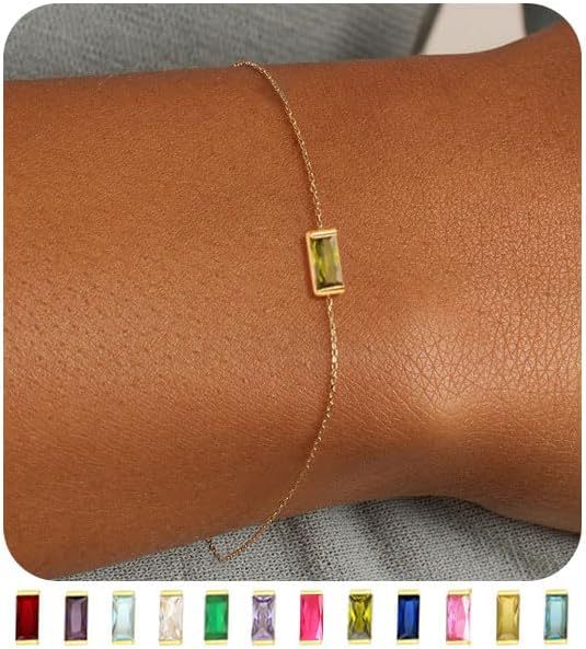 Zircon Birthstone Pearl Bracelet with Sailor Buckle