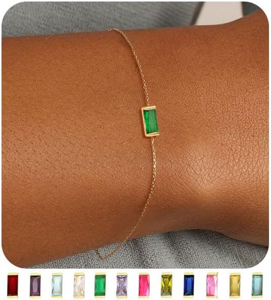Zircon Birthstone Pearl Bracelet with Sailor Buckle