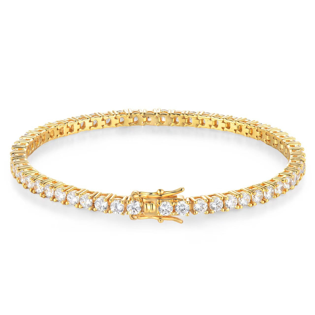 Copper Gold-Plated Zircon Bracelet