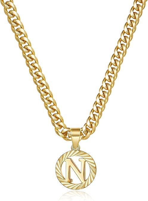 Hollow Letter Pendant Necklace