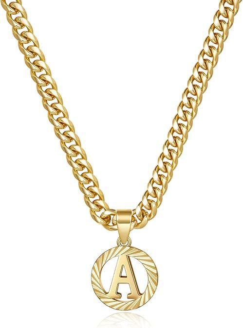 Hollow Letter Pendant Necklace