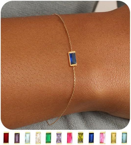 Zircon Birthstone Pearl Bracelet with Sailor Buckle