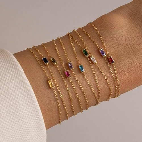 Zircon Birthstone Pearl Bracelet with Sailor Buckle